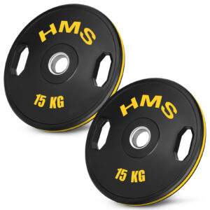 Talerze olimpijskie ogumowane HMS TOG15 2 x 15 kg