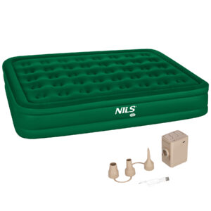 NC2808 MATERAC DWUOSOBOWY KING SIZE ZIELONY + POMPKA ELEKTRYCZNA NILS CAMP