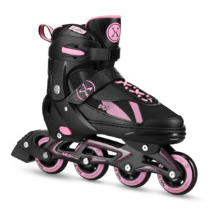 NH382 ŁYŻWOROLKI 2W1 ENZO RÓŻOWE ROZM. L(40-43) Z WYM. PŁOZĄ HOKEJOWĄ NILS EXTREME