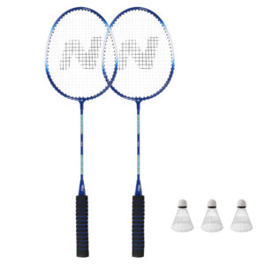 NRZ2052 ALUMINIUM / ZESTAW DO BADMINTONA 2 RAKIETY + 3 LOTKI + POKROWIEC NILS