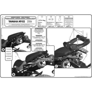 GIVI 356FZ – stelaż kufra centralnego Yamaha MT-03 660 2006–2014