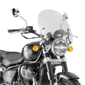 GIVI 9058A – SZYBA PRZEZROCZYSTA 38 x 42 cm (H x W) / POTRZEBA A9058A - ROYAL ENFIELD SUPER METEOR 650 (23)