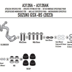 GIVI A3126A – MOCOWANIE SZYBY 3122S