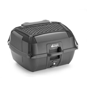 GIVI B45B+ – KUFER CENTRALNY B45+ MONOLOCK (45LT) Z SIATKĄ, WYŚCIÓŁKĄ I OPARCIEM (ZAWIERA PLASTIKOWĄ PŁYTĘ)