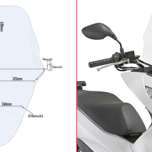 GIVI D1136ST – SZYBA PRZEZROCZYSTA 63 x 43,5 cm (H x W) HONDA PCX 125-150 (14 > 16)