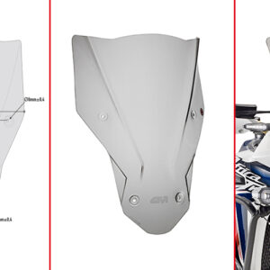 GIVI D1144S – SZYBA DYMIONA 47,5 x 35 cm (H x W) HONDA CRF 1000L AFRICA TWIN (16)
