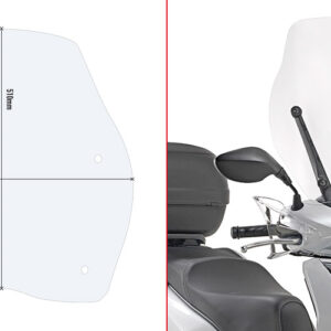 GIVI D1155ST – SZYBA PRZEŹROCZYSTA 51 x 49 cm (H x W) - HONDA SH 125i-150i (17) NIU