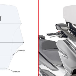 GIVI D1166ST – SZYBA PRZEZROCZYSTA 58 x 44,5 cm (H x W) - HONDA Forza 125-300 (19)