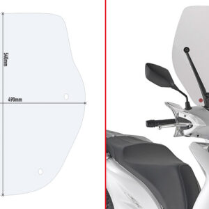 GIVI D1181ST – SZYBA PRZEŹROCZYSTA 54 x 49 cm (H x W) - HONDA / PIAGGIO (SPRAWDŹ MODELE)
