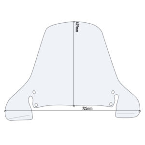 GIVI D199ST – SZYBA PRZEZROCZYSTA 49,9 x 72,5 cm (H x W) HONDA Pantheon 125-150 (98 > 02) / Foresight 250 (97 > 08) / PEUGEOT SV 250 (02)