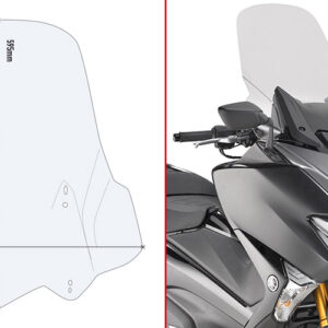 GIVI D2133ST – SZYBA PRZEZROCZYSTA 59,5 x 61 cm (H x W) - YAMAHAT-MAX 530 (17)