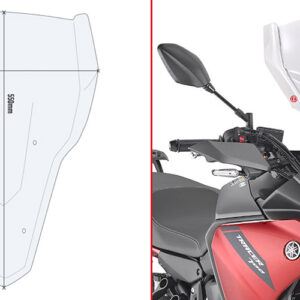 GIVI D2148ST – SZYBA PRZEZROCZYSTA 55 x 41 cm (H x W) - YAMAHA Tracer 700 (20)
