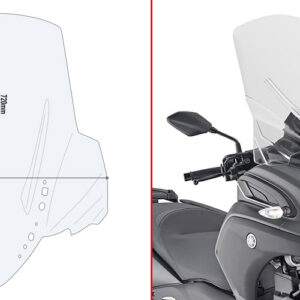 GIVI D2149ST – SZYBA PRZEZROCZYSTA 72 x 60 cm (H x W) - YAMAHA Tricity 300 (20)