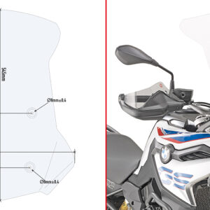 GIVI D5127ST – SZYBA PRZEZROCZYSTA 54,5 x 49 cm (H x W) - BMW F750 GS (18)