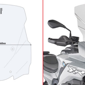 GIVI D5138ST – SZYBA PRZEZROCZYSTA 55,5 x 46 cm (H x W) - BMW S 1000 XR (20 > 21) / m 1000 xr (24 > 25)