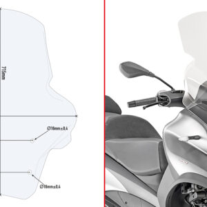 GIVI D5613ST – SZYBA PRZEZROCZYSTA - PIAGGIO MP3 350–500 Sport / Business (18)