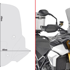 GIVI D6415S – szyba dymiona 49 × 48,5 cm do Triumph Tiger 900