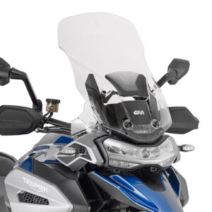 Szyba przezroczysta GIVI D6422ST zamontowana na Triumph Tiger 1200 — motocykl nie jest częścią zestawu