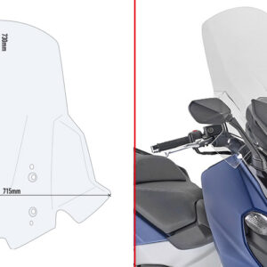 GIVI D7060ST – SZYBA PRZEŹROCZYSTA 73 x 71,5 cm (H x W) - SYM MAXSYM TL 500 (20)