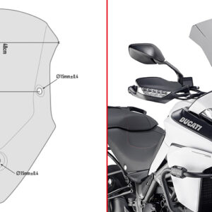 GIVI D7406S – SZYBA DYMIONA - DUCATI MULTISTRADA 950 / 1200 / 1260 (15 - 18)