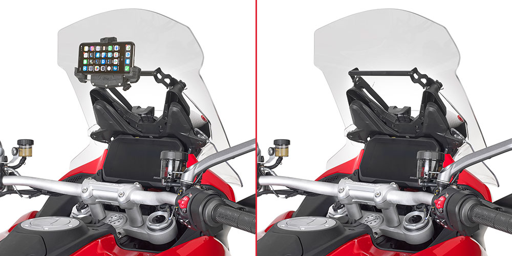 GIVI FB7413 – POPRZECZKA DO MONTAŻU GPS / SMARTPHONE - DUCATI MULTISTRADA V4 (21)