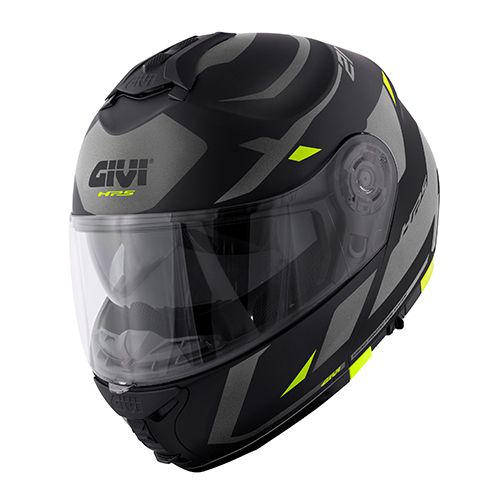 GIVI HX21RNBBY58 – KASK X.21 EVO NUMBER - SZCZĘKOWY Z BLENDĄ - CZARNY MAT Z GRAFIKĄ ROZMIAR M / 58