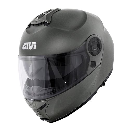 GIVI HX21SG76858 – KASK X.21 EVO BASIC- SZCZĘKOWY Z BLENDĄ - SZARY MAT ROZMIAR M / 58