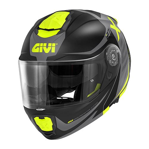GIVI HX27FDMBY63 – KASK X.27 DIMENSION - SZCZĘKOWY Z BLENDĄ - CZARNY Z GRAFIKĄ FLUO ROZMIAR XXL / 63