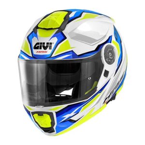 GIVI HX27FSEWY61 – KASK X.27 SECTOR - SZCZĘKOWY Z BLENDĄ - BIAŁY Z GRAFIKĄ FLUO ROZMIAR XL / 61