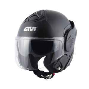 GIVI HX30BN90058 – KASK X.30 BACK - SZCZĘKOWY Z BLĘDĄ I SZCZĘKĄ PRZESUWANĄ DO TYŁU - CZARNY MAT - ROZMIAR M / 58