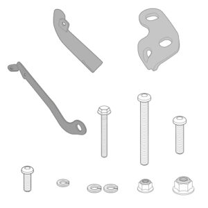 GIVI PL1121KIT – zestaw montażowy stelaży bocznych Honda CB500X 2017–2018
