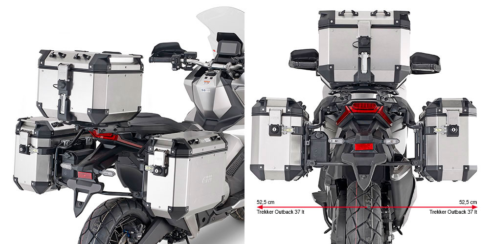 GIVI PLO1188CAM — zdjęcie produktu lub ilustracja montażu; motocykl, kufry i pozostałe wyposażenie nie są częścią tego akcesorium