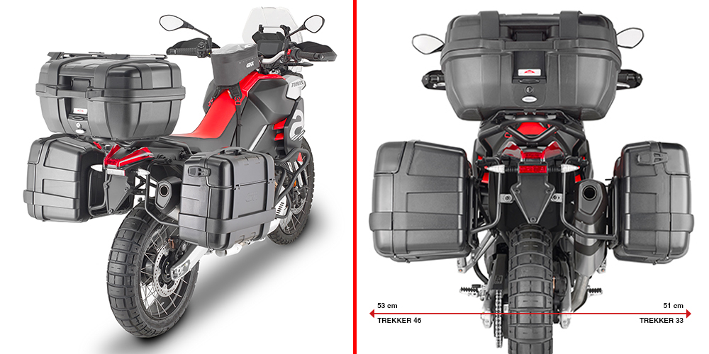 GIVI PLO6710MK – STELAŻ KUFRÓW BOCZNYCH ONE-FIT MONOKEY - APRILIA > TUAREG 660 (21 > 24)
