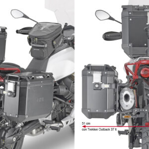 GIVI PLOR8203CAM – STELAŻ KUFRÓW BOCZNYCH ONE-FIT CAM - MOTO GUZZI - V85 TT (19 > 22)