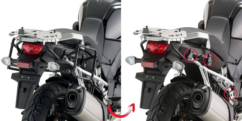 GIVI PLR3105 – STELAŻ KUFRÓW BOCZNYCH MONOKEY - SUZUKI DL 1000 V-STROM (14 > 18)