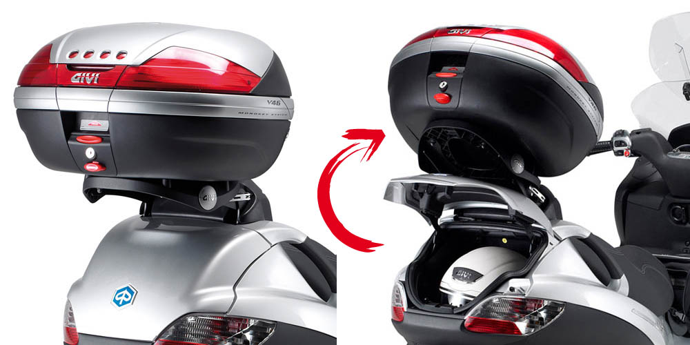 GIVI SR134 – STELAŻ KUFRA CENTRALNEGO Z PŁYTĄ MONOKEY - PIAGIO MP3