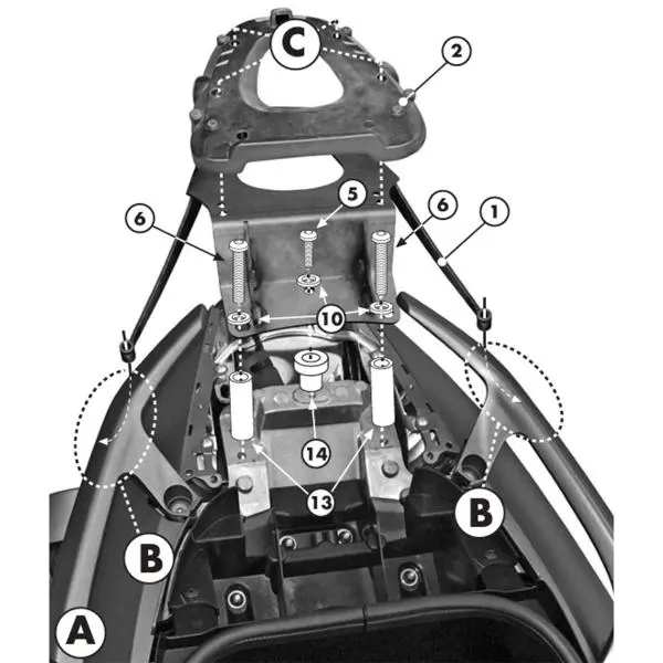 Stelaż kufra centralnego GIVI SR2013M do Yamaha T-Max