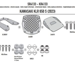 GIVI SR4133 – STELAŻ KUFRA CENTRALNEGO Z PŁYTĄ MONOKEY - KAWASAKI KLR 650 S (23)