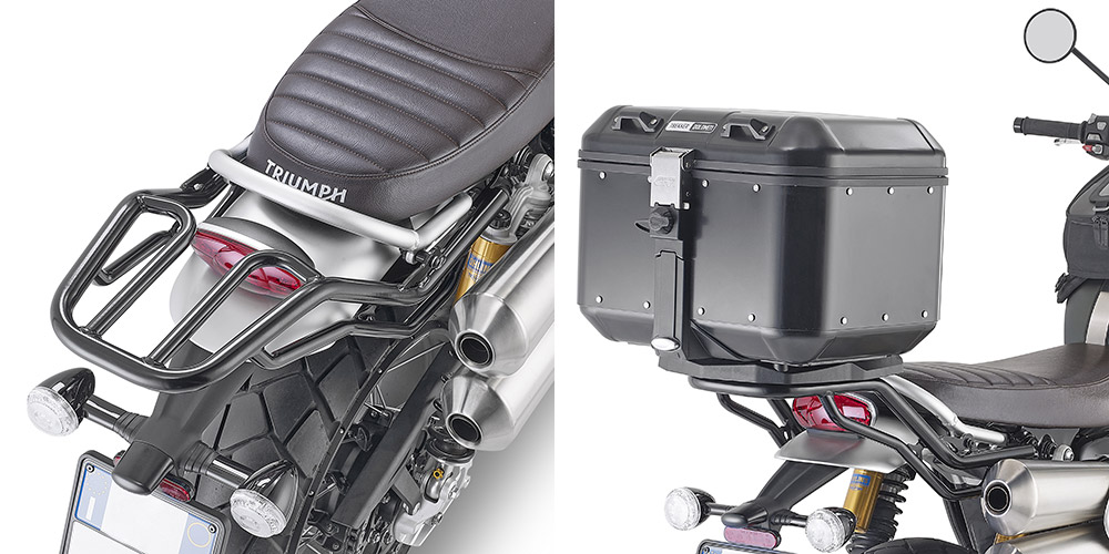 GIVI SR6416 – STELAŻ KUFRA CENTRALNEGO (BEZ PŁYTY) - TRIUMPH Scrambler 1200 (19 > 25) !!! UWAGA NIE PASUJE DO WERSJI XE !!!!