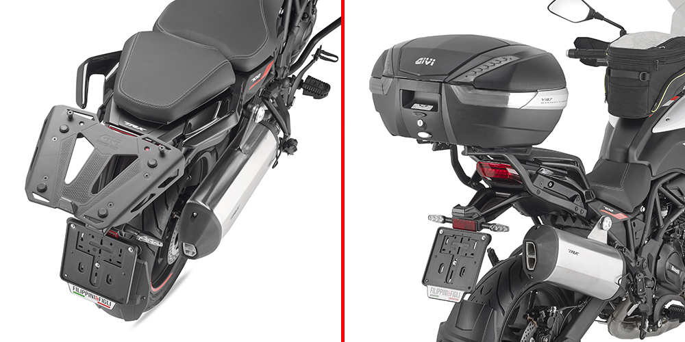 GIVI SR8719 – STELAŻ KUFRA CENTRALNEGO (BEZ PŁYTY) - BENELLI TRK702 / X (23 > 25) / QJ MOTOR SRT 700 SX (25 > 26)