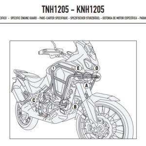 GIVI TNH1205 – OSŁONA SILNIKA GMOLE (GÓRNE) - HONDA CRF1100L Africa Twin Adventure Sports (24 > 25)