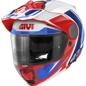 Kask GIVI X27 Tourer Graphic TRWL w kolorze białym, niebieskim i czerwonym