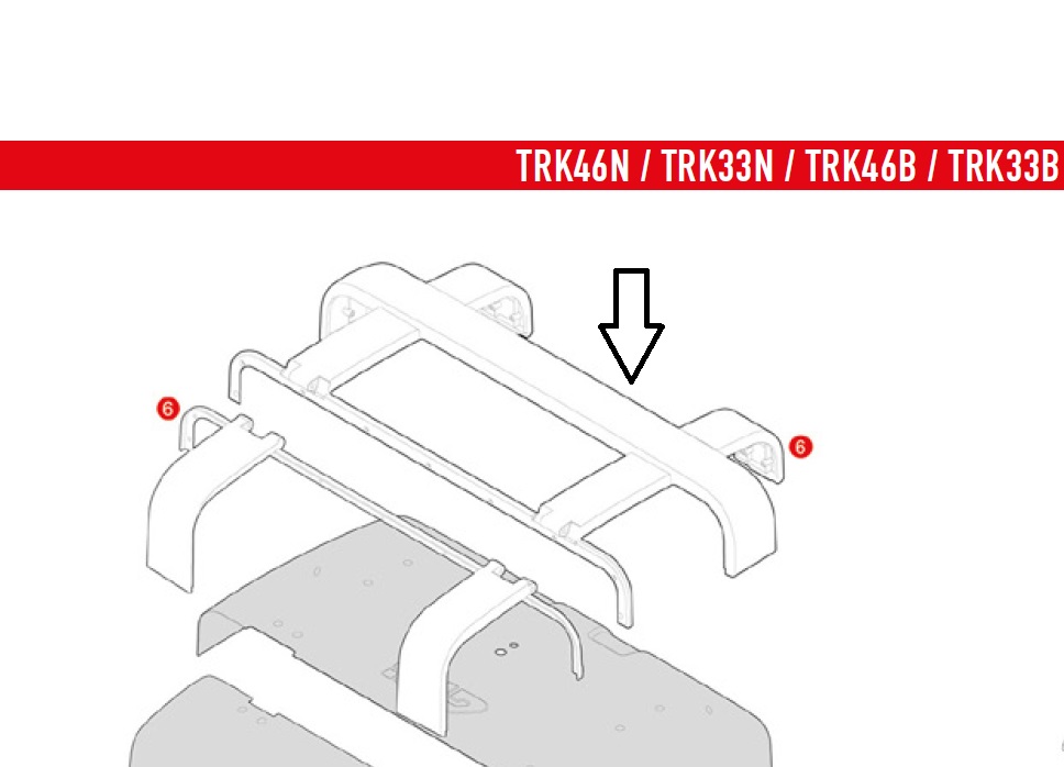 GIVI Z2063R – GÓRNA KRATOWNICA / OSŁONA KUFRA TRK46 / TRK33