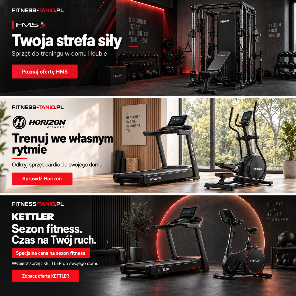 HMS — Twoja strefa siły — Sprzęt do treningu w domu i klubie