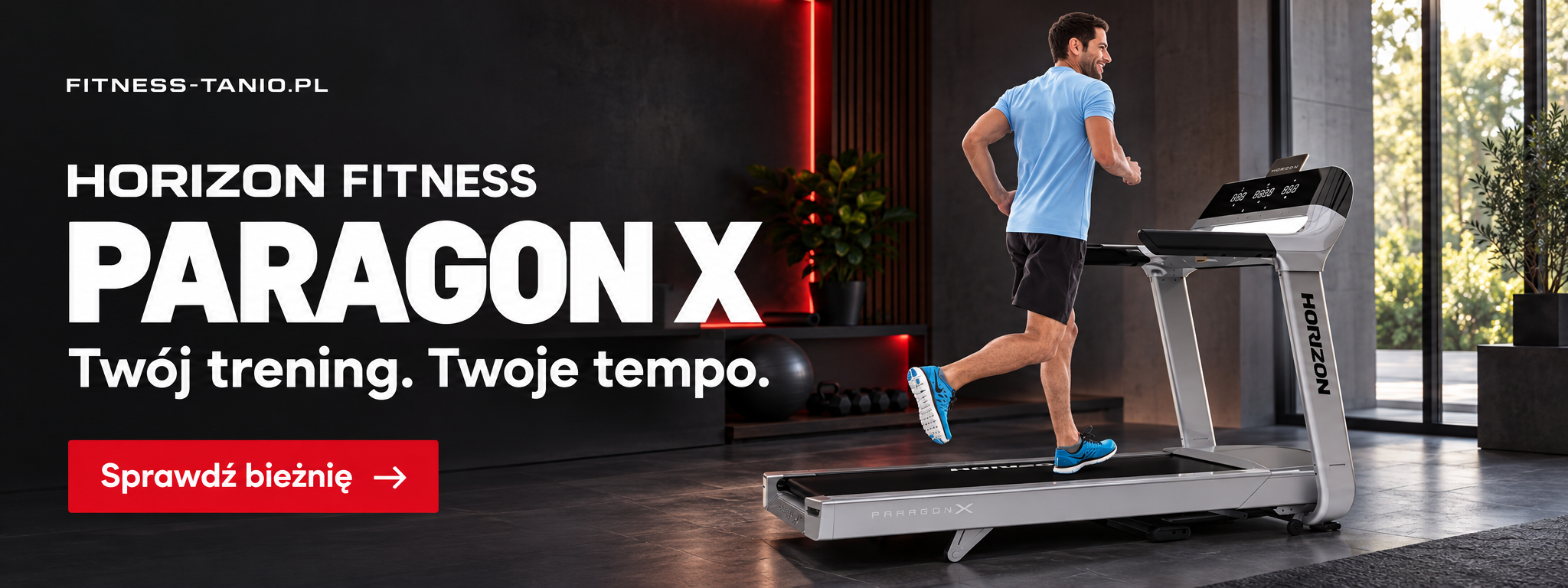 Horizon Fitness Paragon X — Twój trening. Twoje tempo. Sprawdź bieżnię.