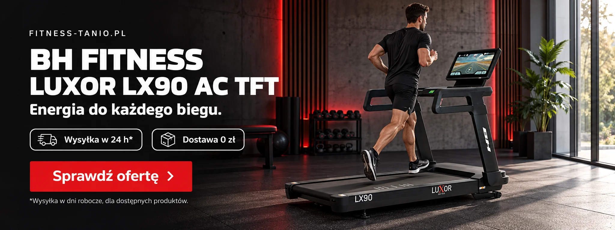 BH Fitness Luxor LX90 AC TFT — trening na sprzęcie; wysyłka w 24 h w dni robocze, dostawa 0 zł
