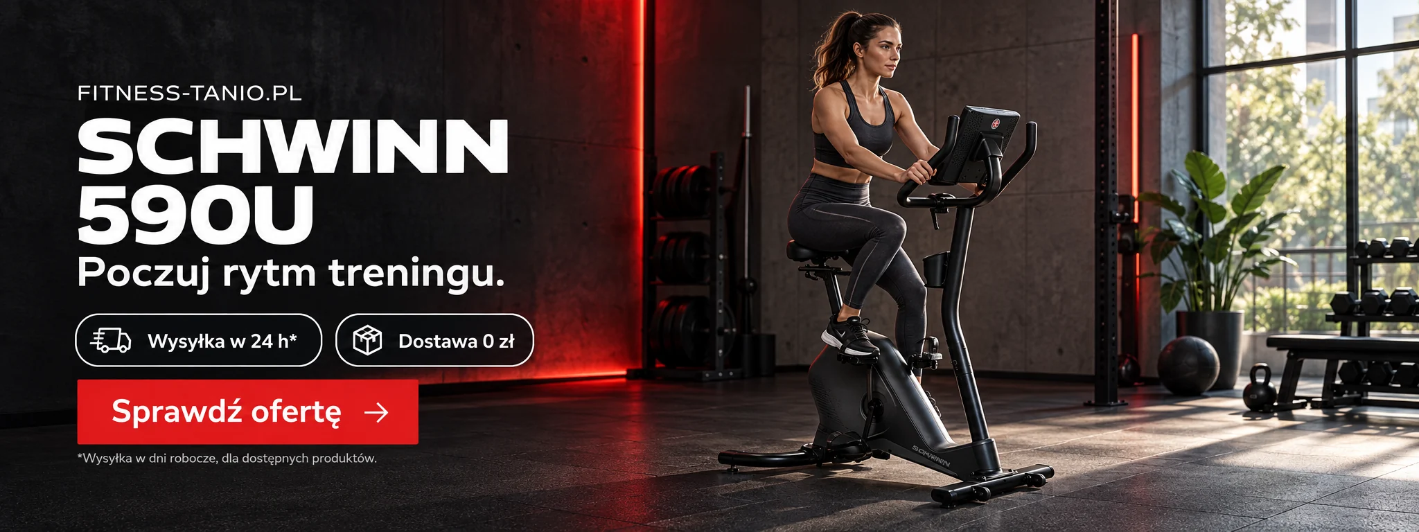 Schwinn 590U — trening na sprzęcie; wysyłka w 24 h w dni robocze, dostawa 0 zł
